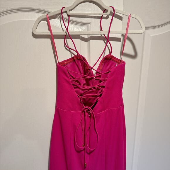 BARIANO Australia Sweetheart Barbie Fuchsia Pink Mermaid Corset Maxi Gown | S - Picture 7 of 13